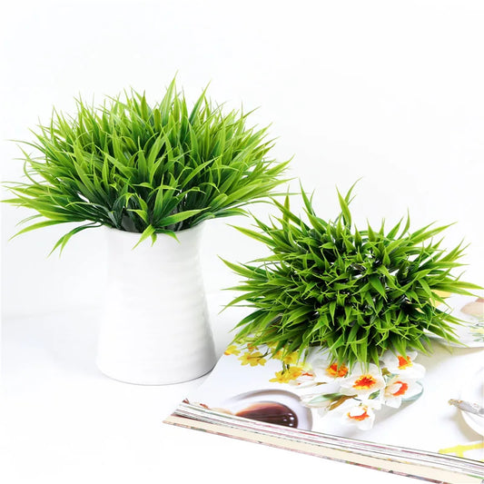 Wholesale Of Single Small Spring Grass Barley Grass Simulated Green Plants Horticultural Flower Arrangements And Grass Plant