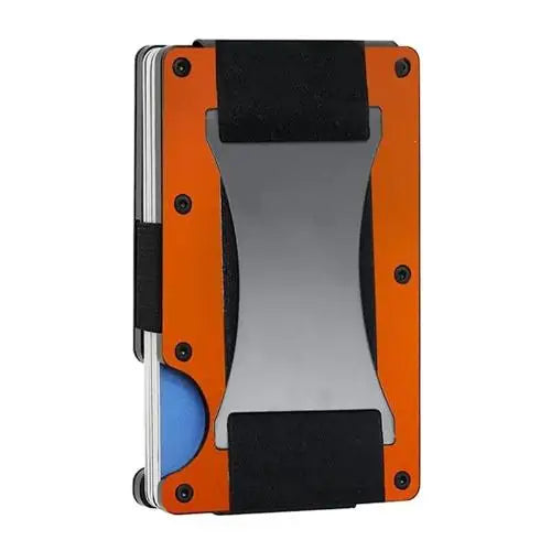 Forged Carbon Fiber Minimalist Slim Smart Wallets for Men Cashback Credit Card Holder Luxury Aluminium Wallet Rfid Money Clip