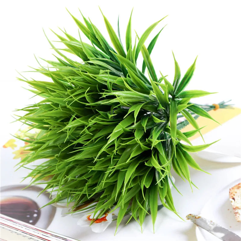Wholesale Of Single Small Spring Grass Barley Grass Simulated Green Plants Horticultural Flower Arrangements And Grass Plant