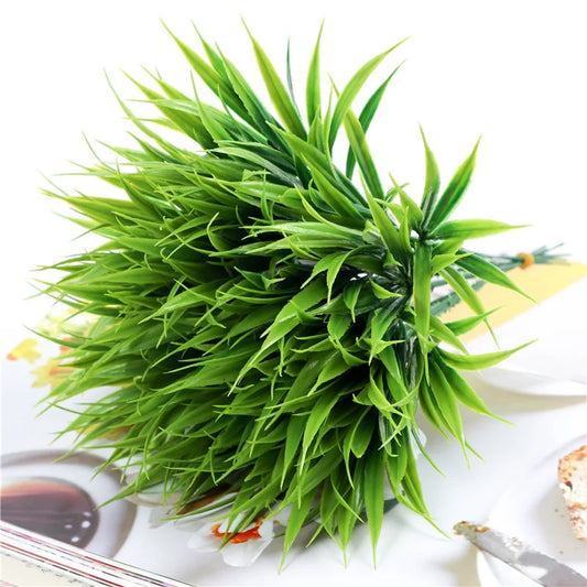 Wholesale Of Single Small Spring Grass Barley Grass Simulated Green Plants Horticultural Flower Arrangements And Grass Plant