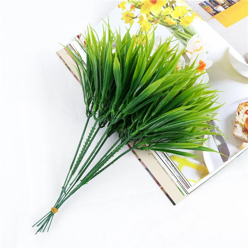 Wholesale Of Single Small Spring Grass Barley Grass Simulated Green Plants Horticultural Flower Arrangements And Grass Plant