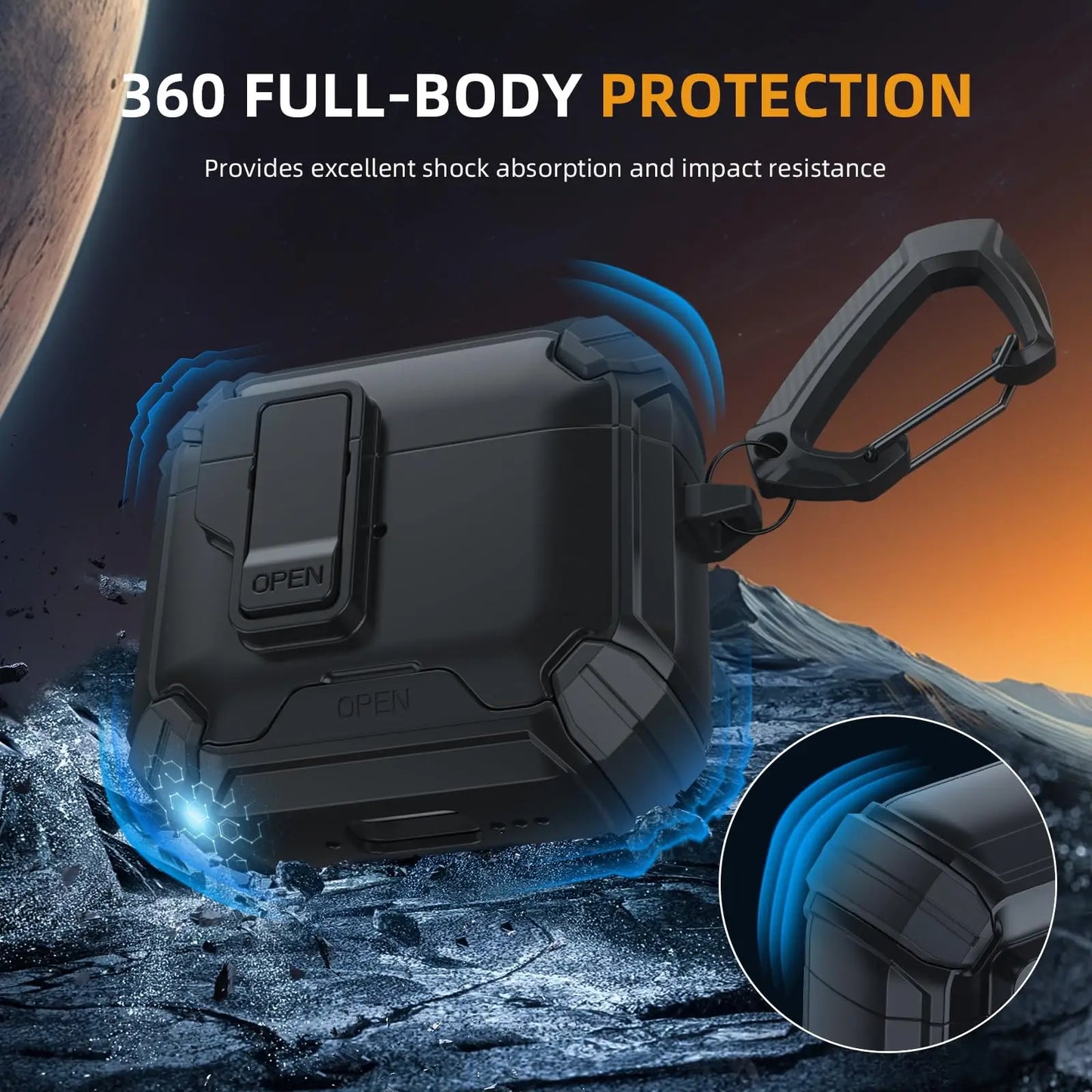 for AirPods 4 Case with Magsafe Magnetic Automatic Lock with Phone Stand Protective Cover with Cleaner kit Case for Airpods 4