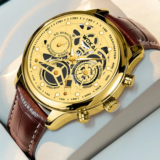 Leather Business Quartz Sports Watchs Business Watchs Quartz Sports Watch Leisure Belt Men's Watch Men's Watch