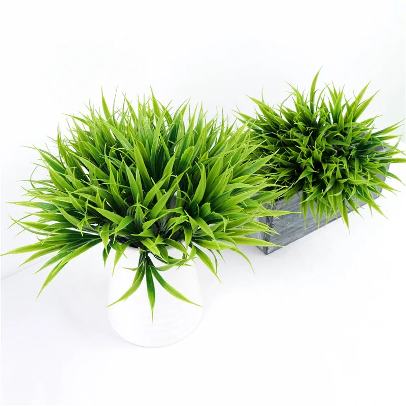 Wholesale Of Single Small Spring Grass Barley Grass Simulated Green Plants Horticultural Flower Arrangements And Grass Plant