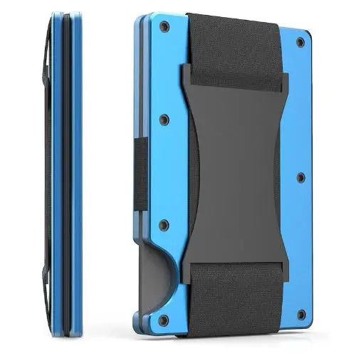 Forged Carbon Fiber Minimalist Slim Smart Wallets for Men Cashback Credit Card Holder Luxury Aluminium Wallet Rfid Money Clip
