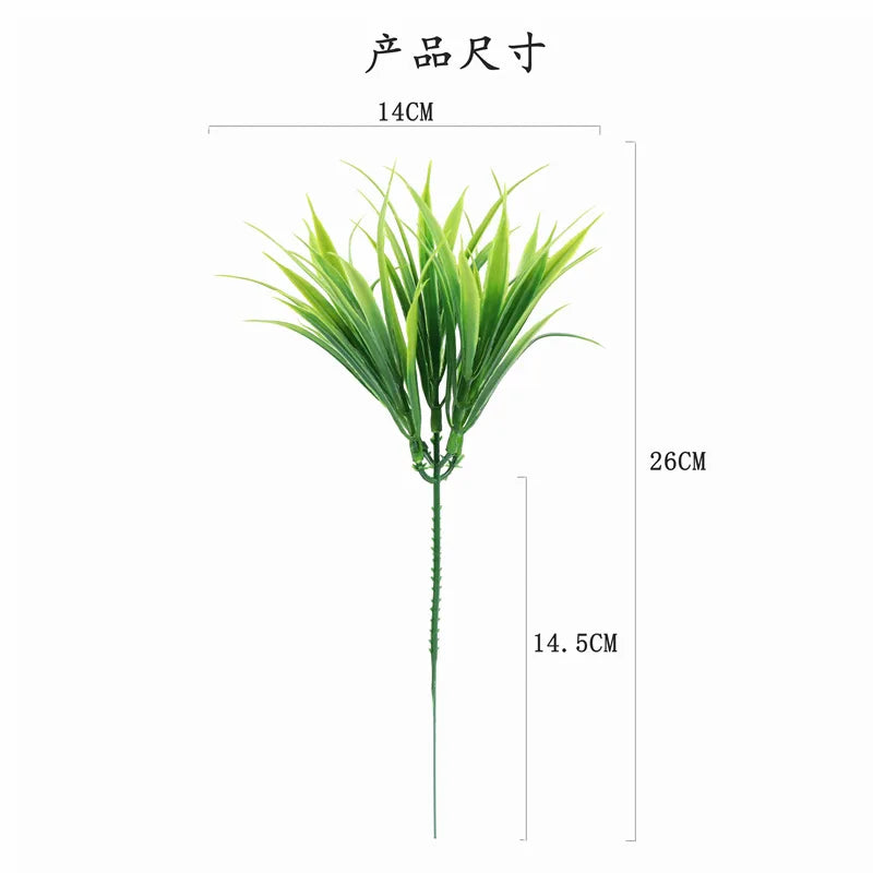 Wholesale Of Single Small Spring Grass Barley Grass Simulated Green Plants Horticultural Flower Arrangements And Grass Plant