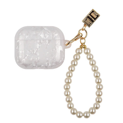 Dreamy Pearl Shell Soft Case For AirPods 4 3 2 1 Pro 2 2nd Cover Funda Wireless Headphone Coque Accessories Box With Keychain