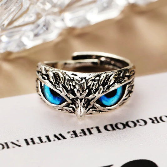 Fashion Charm Vintage Owl Ring for Men