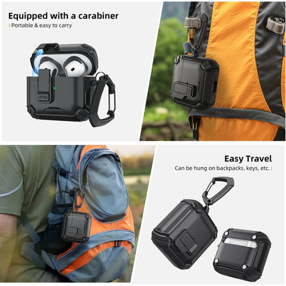 for AirPods 4 Case with Magsafe Magnetic Automatic Lock with Phone Stand Protective Cover with Cleaner kit Case for Airpods 4