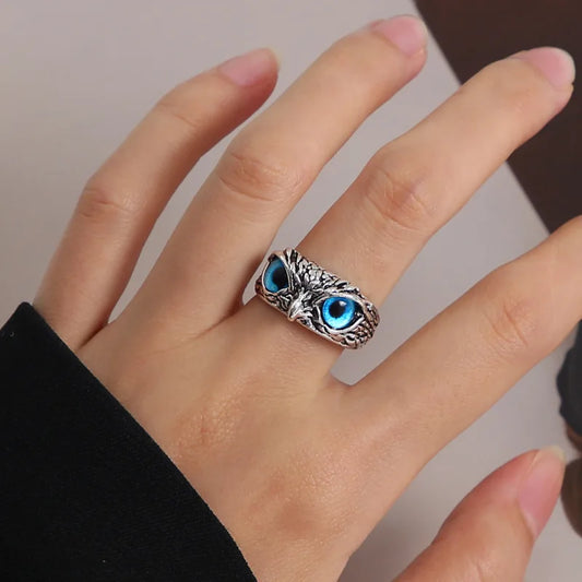 Fashion Charm Vintage Owl Ring for Men