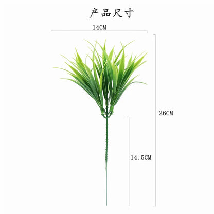 Wholesale Of Single Small Spring Grass Barley Grass Simulated Green Plants Horticultural Flower Arrangements And Grass Plant